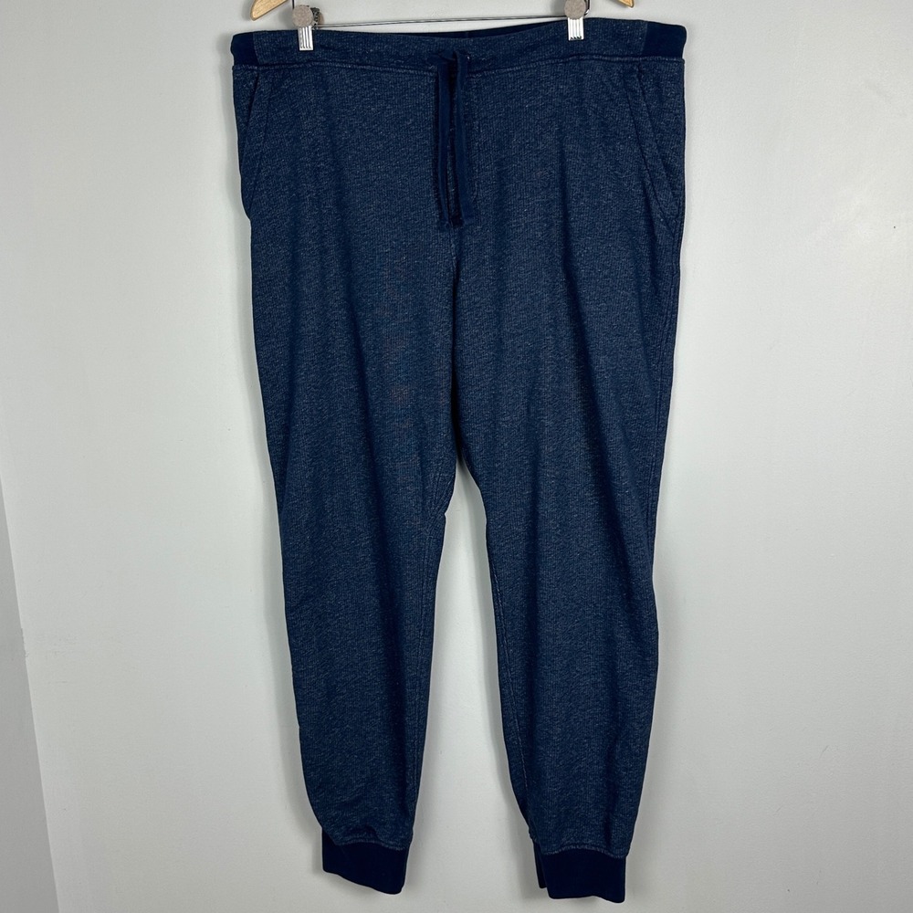 Patagonia Mens Fleece Pants Sz XXL Mahnya Blue Style 56666 Knit Organic Joggers